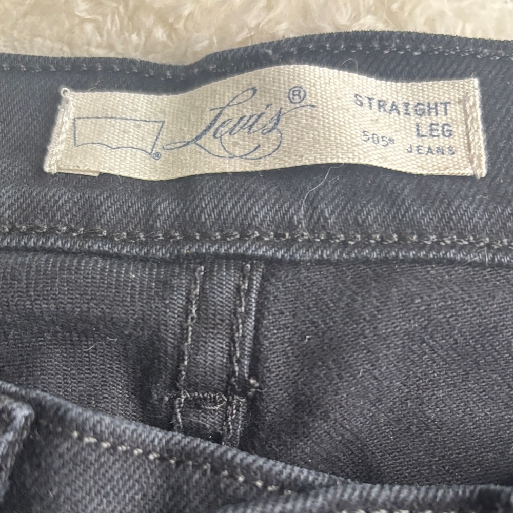 Levi's Black Straight-Leg Denim Pants - Picture 2 of 5